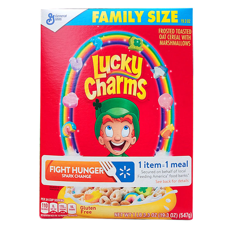 幸运魔法棉花糖燕麦圈儿童即食早餐谷物麦片LUCKY CHARMS CEREAL - 图3