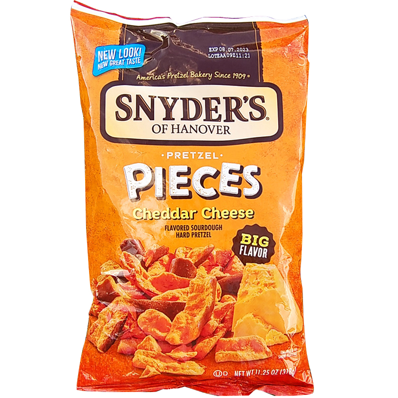 椒盐脆饼干奶酪面包片酥片酸辣味面包脆块SNYDERS PRETZEL PIECES - 图3