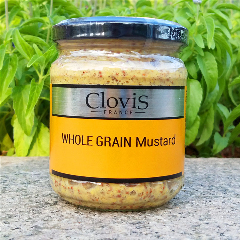 法国高洛芥末籽酱调味酱海鲜烤肉调料CLOVIS WHOLE GRAIN MUSTARD-图0