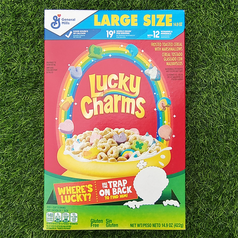 幸运魔法棉花糖燕麦圈儿童即食早餐谷物麦片LUCKY CHARMS CEREAL - 图2