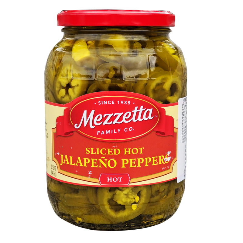 特辣墨西哥辣椒圈整条酸辣椒泡椒罐头MEZZETTA JALAPENO PEPPERS-图3