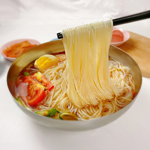 东北朝鲜正宗大冷面330g/袋装3包料延吉大妈酸甜凉面条烤冷面外卖 - 图2