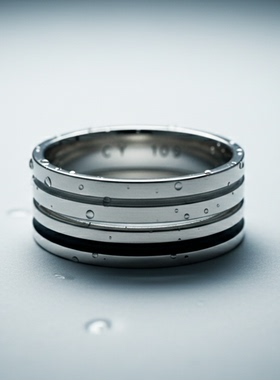 原创设计纯银戒指做旧平行线简约百搭情侣对戒男女款礼物极简设计