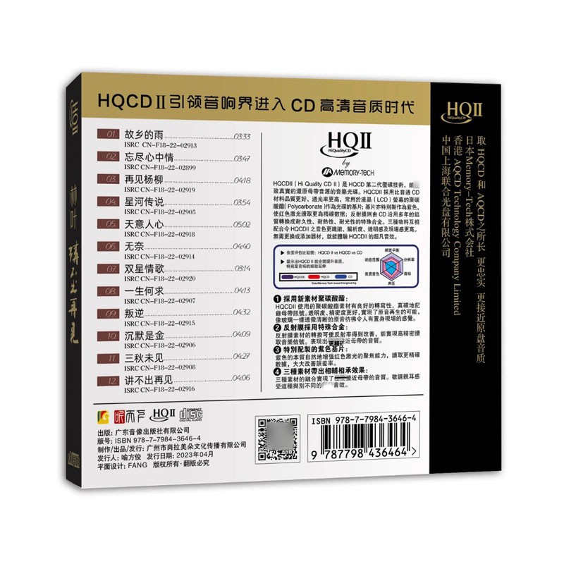林叶 讲不出再见 HQIICD 粤语HIFI高品质试音发烧碟