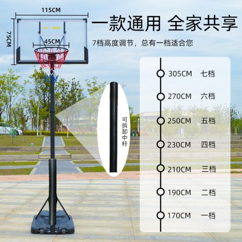 篮球架儿童室内家用可升降幼儿园可移动户外成人室外篮球框投篮架