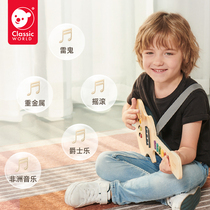 Childrens male and female students beginners Electronic wood Guitar Toy Musical Instruments Ukrai Lii