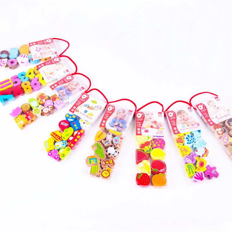 可来赛儿童玩具1-3岁积木制串珠 可来赛婴幼儿串珠/绕珠