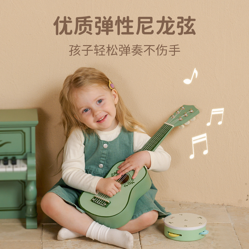 可来赛木质儿童吉他玩具可弹奏初学仿真尤克里里音乐器玩具男女孩