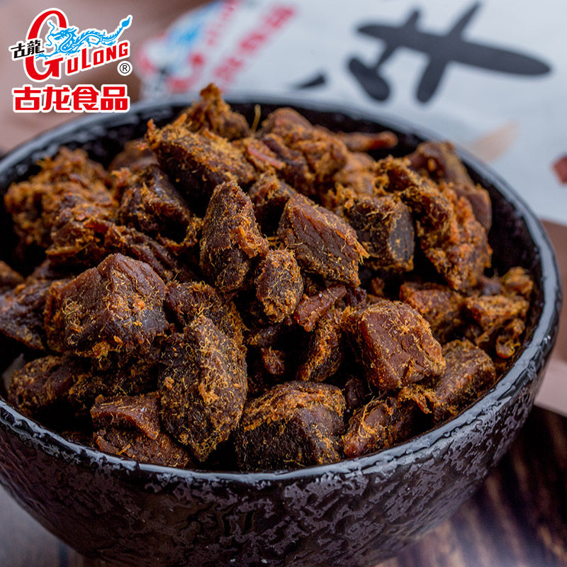 古龙食品牛肉丁休闲孜然香辣牛肉粒 古龙食品牛肉类