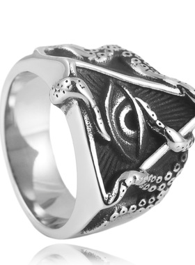 光明会全视之眼十字戒指