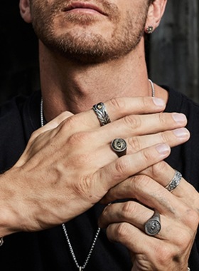 恶魔光明会全视之眼开口戒指男款