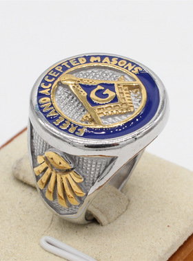 光明会全视之眼钛钢戒指男款