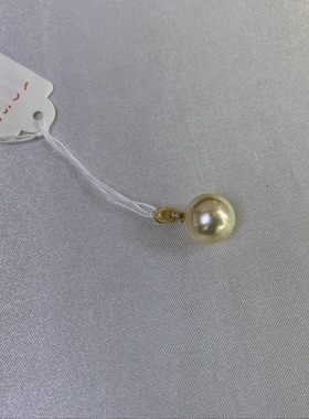 极光南洋珠吊坠11.2mm正圆极微瑕18k金钻石镶嵌