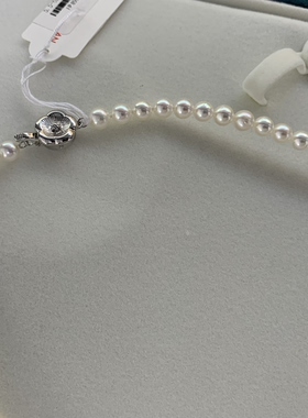 无调色极光akoya珍珠项链5.5-6mm海水珍珠项链锁骨链女款项链