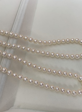 “好运来”无调色极光日本akoya珍珠项链5-5.5mm正圆