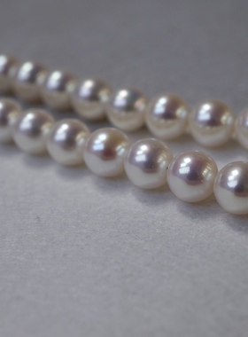 极光正圆淡水珍珠项链6.5-7mm媲美akoya珍珠