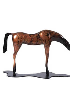新中式千里马抽象几何马雕塑摆件