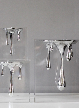 水滴摆件电镀软装饰品树脂现代