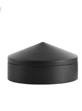 中古姹寂中式黑木陀螺盒子摆件家居软装饰品客厅卧室收纳盒储物罐