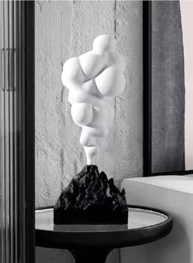 树脂现代轻奢火山爆发雕塑摆件