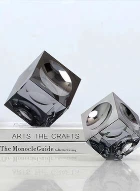 水晶摆件现代方形玻璃摆设