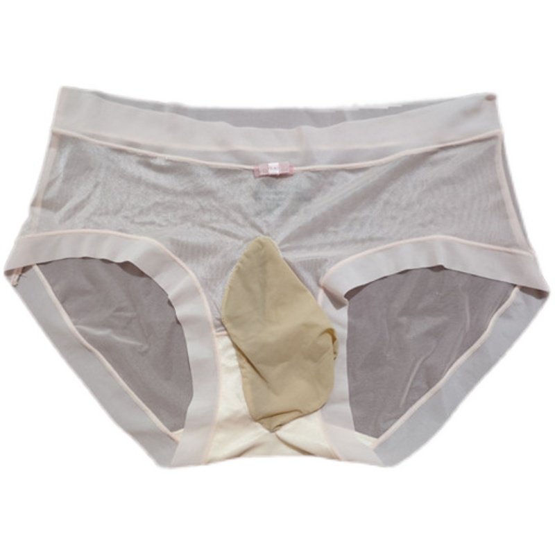 新品加大中低腰男一片式三角超薄桑蚕丝丝性感丝滑高弹内裤包蛋,淘宝优惠券,粉丝福利购,淘宝优惠卷