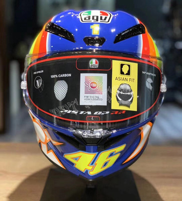 Ddt意大利agv Pista Gprr罗西05冬测汰渍限量碳纤维赛机车头盔 虎窝淘