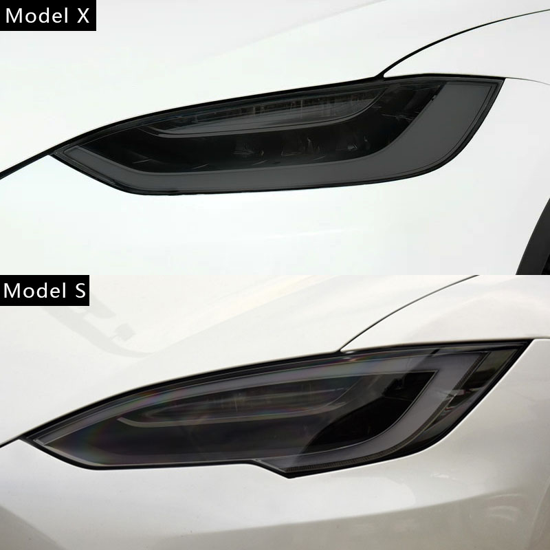 适用于特斯拉model3 Y X S熏黑大灯膜TPU尾灯膜改色贴膜防刮改装 - 图3