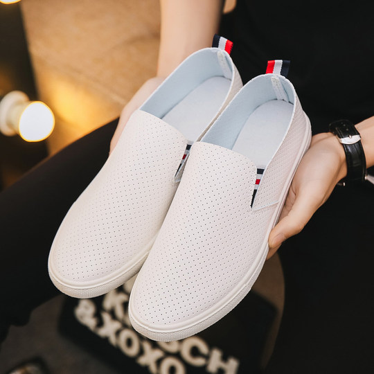 Men's style lazy men's shoes with hollow holes for work