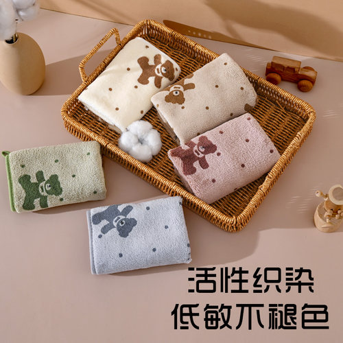 擦手巾小毛巾可挂式厨房擦水方巾柔软男女儿童可爱手帕卫生间家用 - 图2