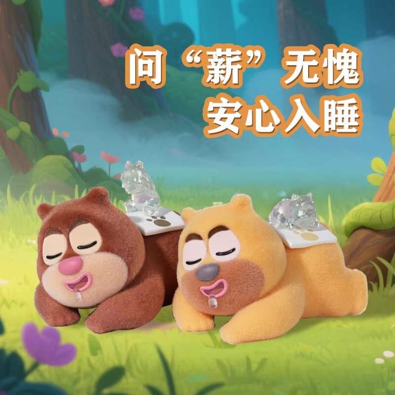 正版打工熊的日常熊出没盲盒手办熊大熊二玩偶可爱公仔礼物周边 - 图1