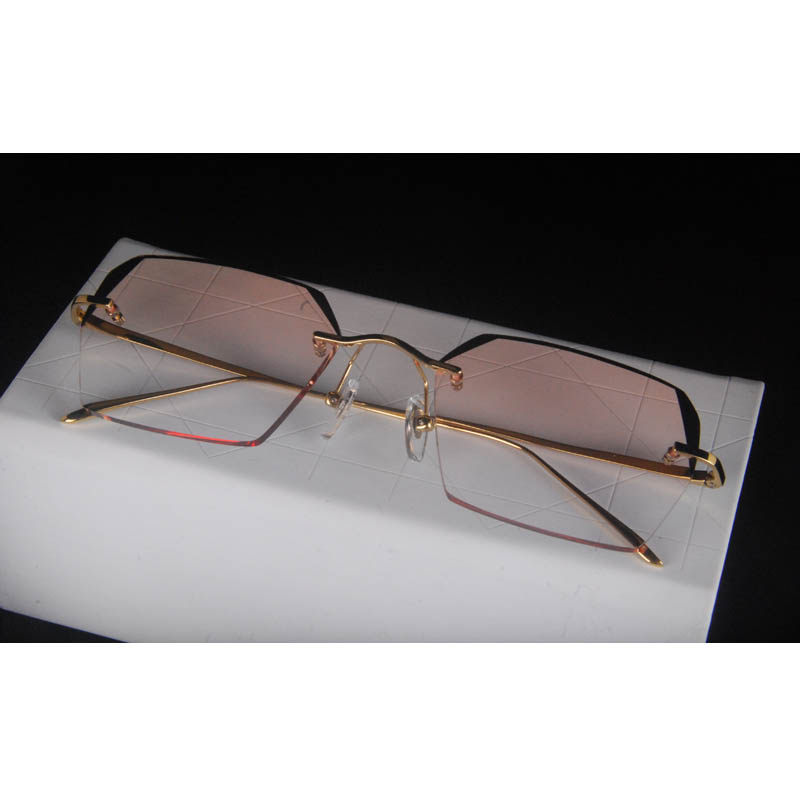 钻石切边眼镜男女士复古大框防蓝光近视眼镜男纯钛无框眼镜框1062,淘宝优惠券,粉丝福利购,淘宝优惠卷