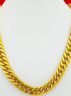 仿黄金金项链越南沙金马鞭链男女