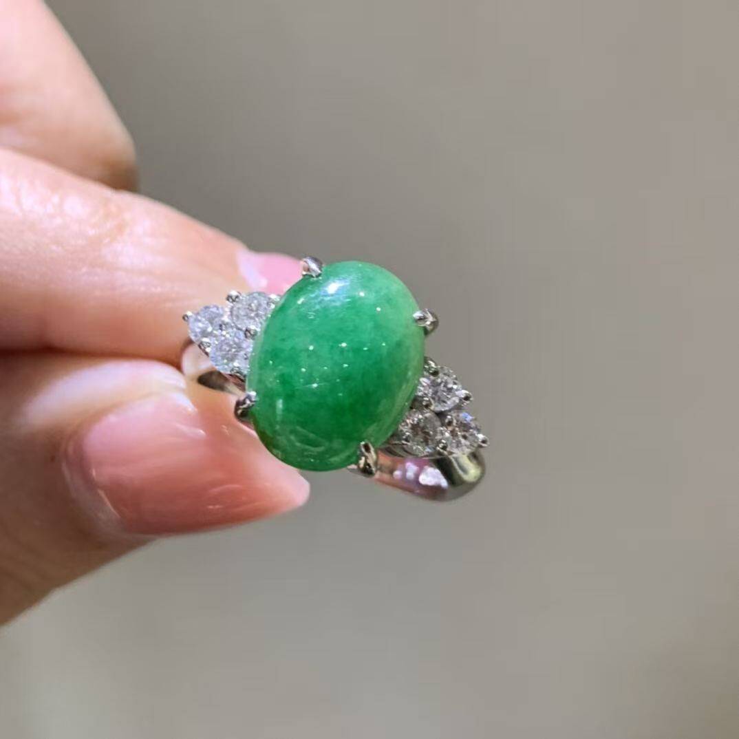 NEWDELLA Emerald Full Green Spicy Egg Ring
