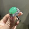NEWDELLA cabochon jadeite ring