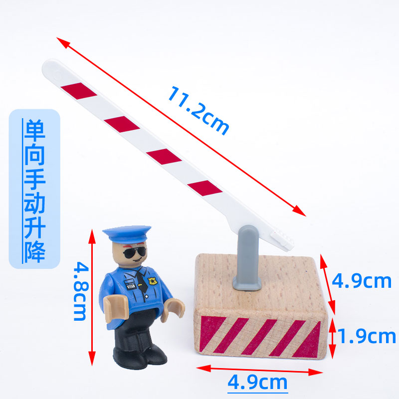 双向手动升降杆小区道闸玩具车库起落杆高速收费站保安岗配人偶 - 图1