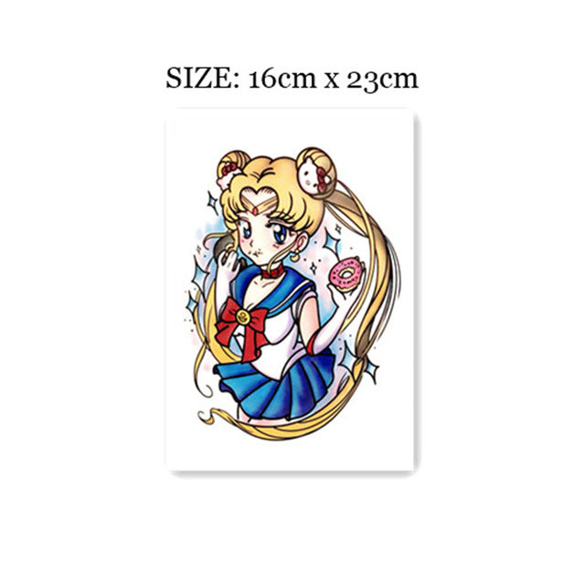 Flower-Armed Girl TATTOO D16X12 Cartoon Girl Cake Star Fairy Tattoo Sticker Full of Two Pieces