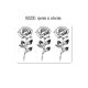 Flower-armed girl TATTOO S93 new black and white rose flower ankle tattoo stickers 3 pieces each