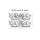 Flower-armed girl TATTOO X35 ins style angel letter black and white line literary tattoo stickers one piece of four