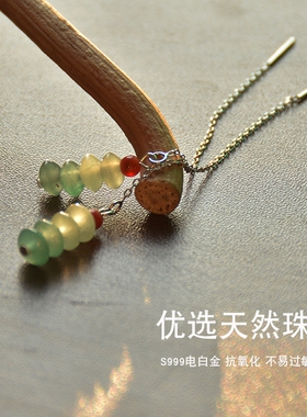 足银耳线女款长款流苏耳环耳坠耳饰