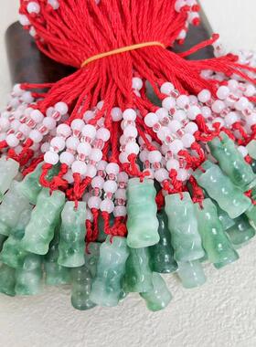 男女石英岩玉石竹节吊坠饰品