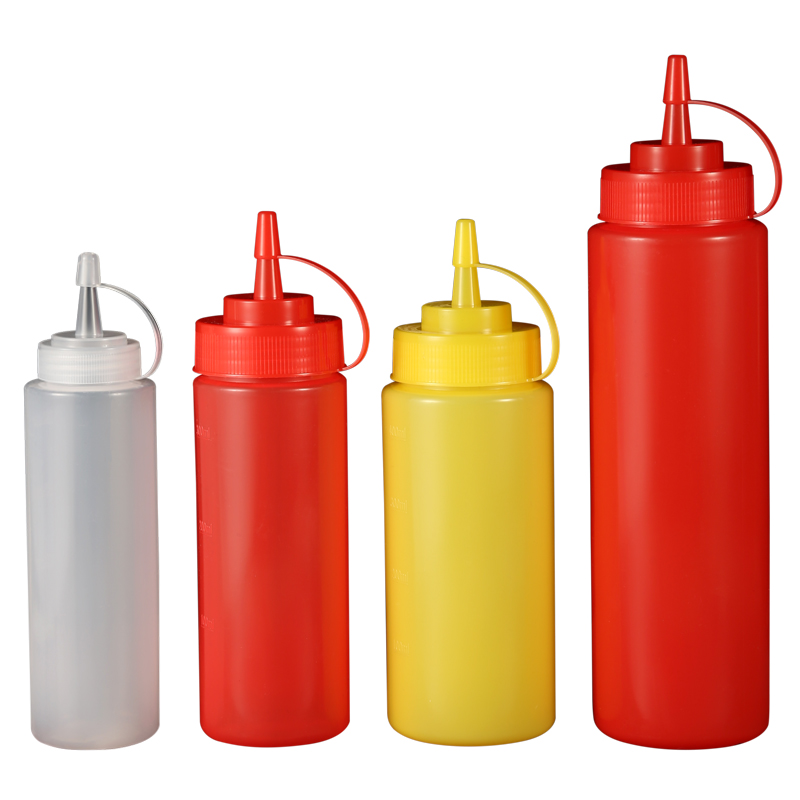 塑料酱汁瓶挤壶油壶番茄酱果酱沙拉酱食品级挤压瓶手挤酱瓶子商用-图3