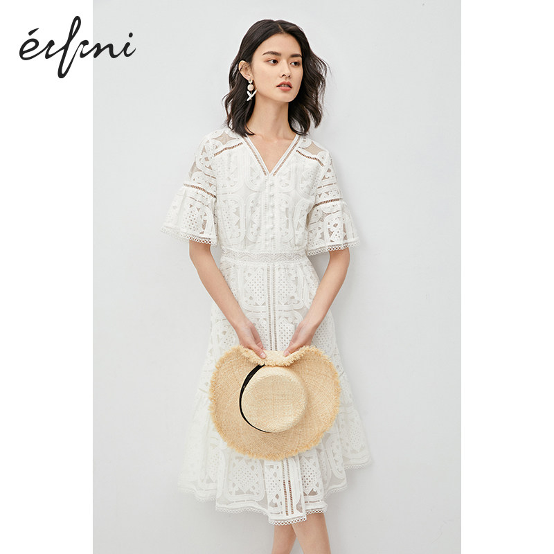 伊芙丽2020新款显瘦可盐可甜连衣裙 伊芙丽旗舰连衣裙