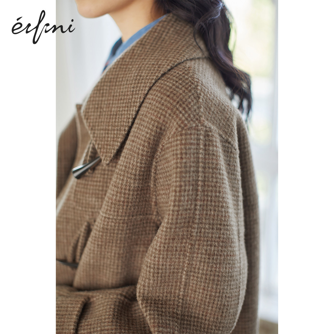 伊芙丽毛呢2020冬季新款双面呢大衣 伊芙丽旗舰毛呢外套