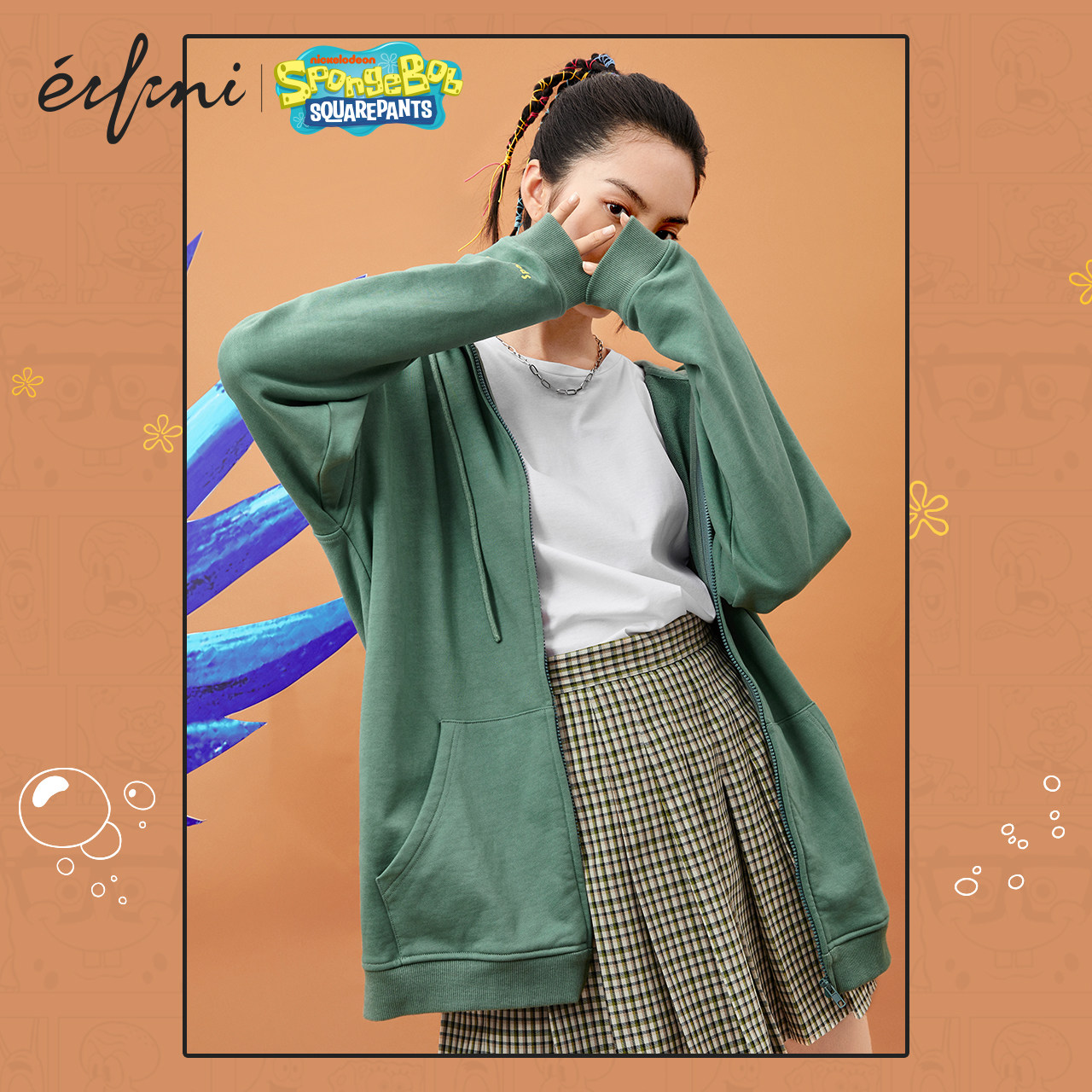 海绵宝宝联名款伊芙丽2020年薄卫衣 伊芙丽旗舰卫衣/绒衫