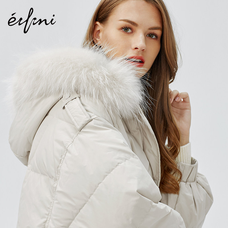 伊芙丽女新款大衣宽松中长款羽绒服 伊芙丽旗舰羽绒服