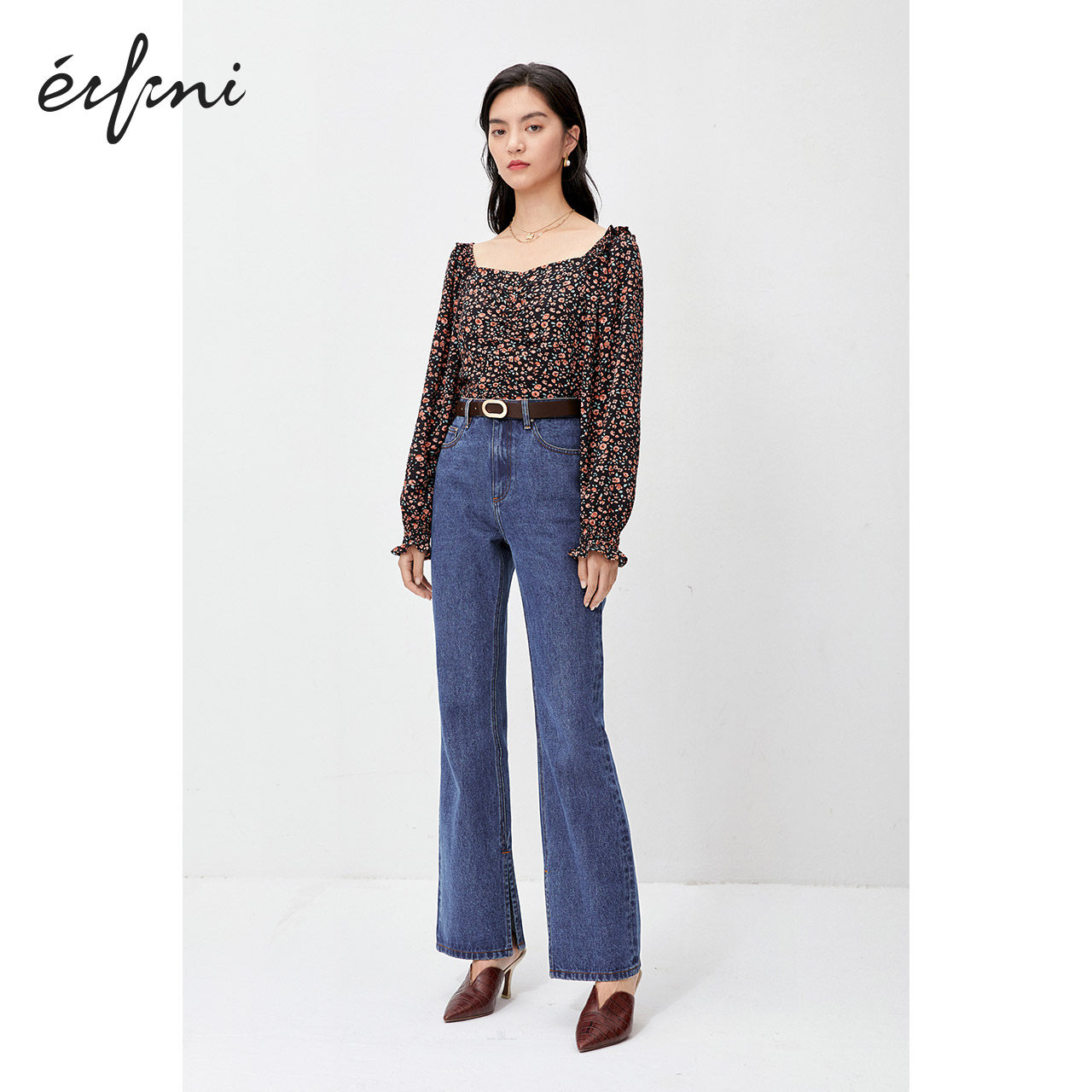 伊芙丽锁骨心机设计感2020年雪纺衫 伊芙丽旗舰蕾丝衫/雪纺衫