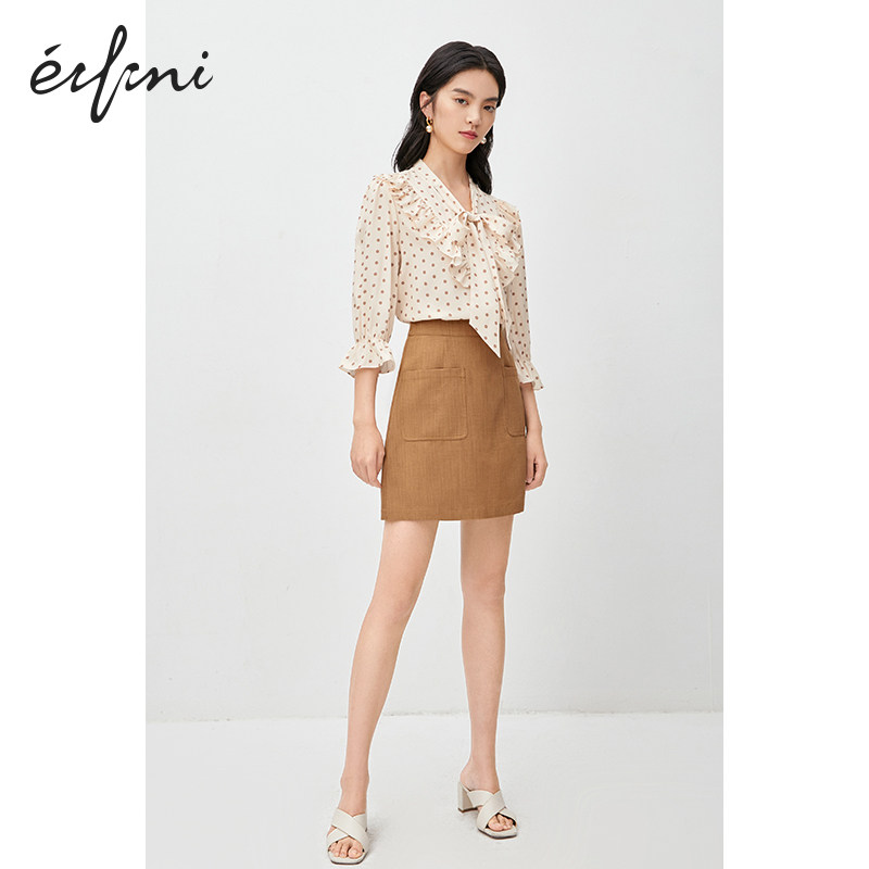 伊芙丽雪纺衫女2020新款韩版小上衣 伊芙丽旗舰蕾丝衫/雪纺衫