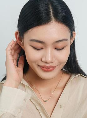 流光闪耀纯银蛇骨链项链锁骨链