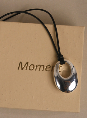 都市风水滴金属吊坠毛衣链